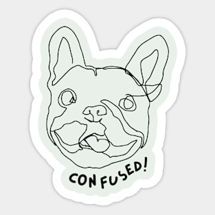 Dog Saying Confused Brafdesign Sticker